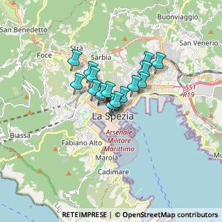 Mappa Via Calatafimi, 19121 La Spezia SP, Italia (1.04471)
