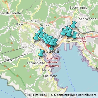 Mappa Via Calatafimi, 19121 La Spezia SP, Italia (1.17105)