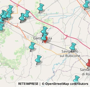 Mappa Via Vicinale delle, 47035 Gambettola FC, Italia (6.1155)