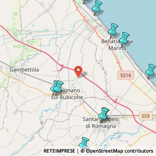 Mappa Via del Tricolore, 47030 San Mauro Pascoli FC, Italia (6.40545)