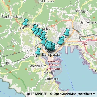Mappa Via Cernaia, 19121 La Spezia SP, Italia (0.96789)