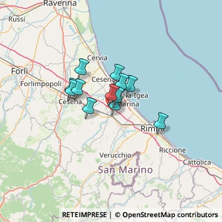 Mappa Via Madrigale, 47039 Savignano sul Rubicone FC, Italia (8.545)