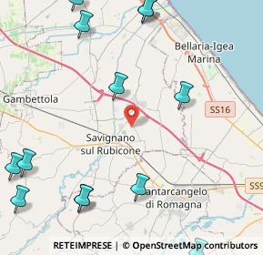 Mappa Via A. Manzoni, 47030 San Mauro Pascoli FC, Italia (6.26077)