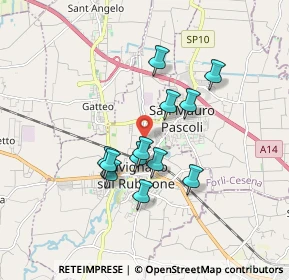 Mappa 47039 Savignano sul Rubicone FC, Italia (1.46167)