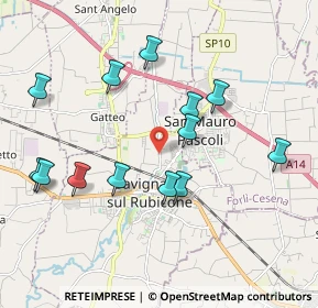 Mappa 47039 Savignano sul Rubicone FC, Italia (2.04692)