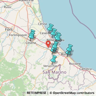 Mappa 47039 Savignano sul Rubicone FC, Italia (10.03667)