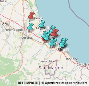 Mappa 47039 Savignano sul Rubicone FC, Italia (8.62467)
