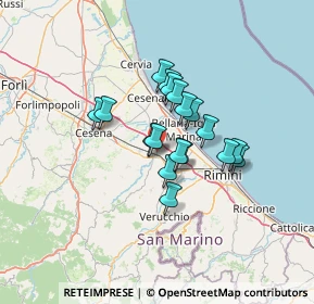 Mappa 47039 Savignano sul Rubicone FC, Italia (9.41333)
