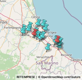 Mappa 47039 Savignano sul Rubicone FC, Italia (9.5445)
