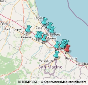 Mappa 47039 Savignano sul Rubicone FC, Italia (10.52923)