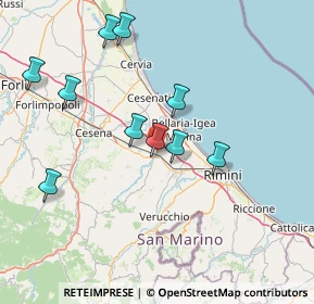 Mappa 47039 Savignano sul Rubicone FC, Italia (20.37167)