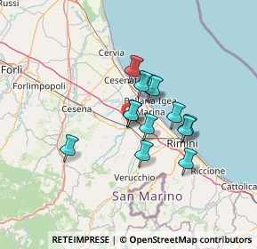 Mappa 47039 Savignano sul Rubicone FC, Italia (9.64154)