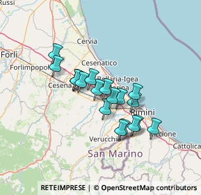 Mappa 47039 Savignano sul Rubicone FC, Italia (10.41368)