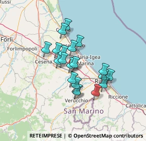 Mappa 47039 Savignano sul Rubicone FC, Italia (10.401)