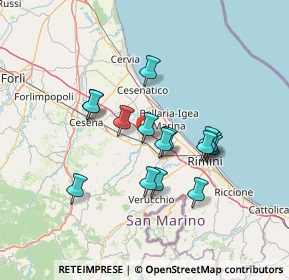 Mappa 47039 Savignano sul Rubicone FC, Italia (11.80933)