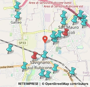 Mappa 47039 Savignano sul Rubicone FC, Italia (1.317)