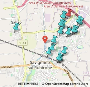 Mappa 47039 Savignano sul Rubicone FC, Italia (1.068)