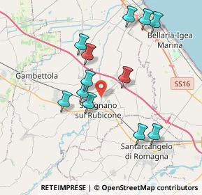 Mappa 47039 Savignano sul Rubicone FC, Italia (3.76083)