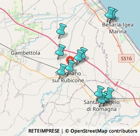 Mappa 47039 Savignano sul Rubicone FC, Italia (3.75417)