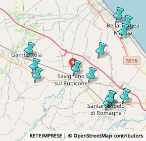 Mappa 47039 Savignano sul Rubicone FC, Italia (4.85538)