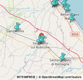 Mappa 47039 Savignano sul Rubicone FC, Italia (5.50182)