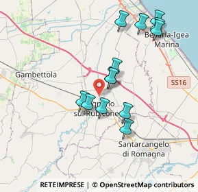 Mappa 47039 Savignano sul Rubicone FC, Italia (3.57385)