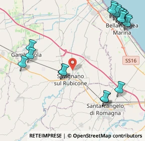 Mappa 47039 Savignano sul Rubicone FC, Italia (6.0095)