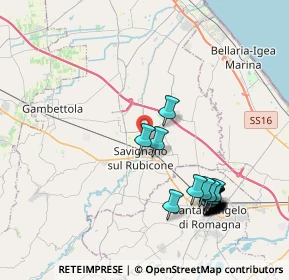 Mappa 47039 Savignano sul Rubicone FC, Italia (4.6015)
