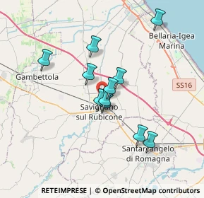 Mappa 47039 Savignano sul Rubicone FC, Italia (2.88091)