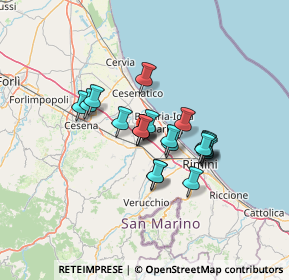 Mappa Via Fratelli Bandiera, 47030 San Mauro Pascoli FC, Italia (9.59)