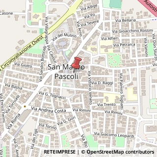 Mappa Via Giovanni Pascoli, 5, 47030 San Mauro Pascoli, Forlì-Cesena (Emilia Romagna)