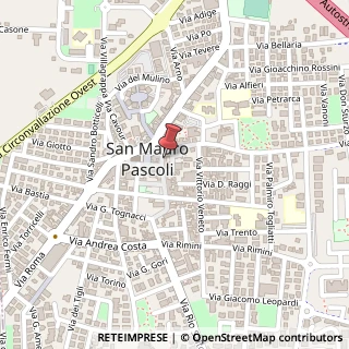 Mappa Via Giovanni Pascoli, 3, 47030 Cesena, Forlì-Cesena (Emilia Romagna)