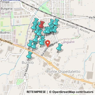 Mappa Via Fratelli Cervi, 47035 Gambettola FC, Italia (0.3625)
