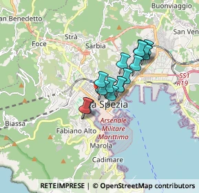 Mappa Corso Cavour, 19121 La Spezia SP, Italia (1.17188)