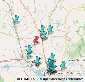 Mappa Strada Statale, 09023 Monastir CA, Italia (9.9585)