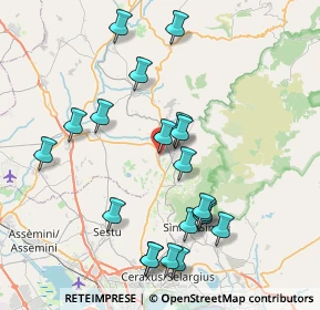 Mappa Via Monsignor P. Carta, 09040 Serdiana CA, Italia (9.0075)