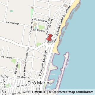 Mappa Piazza Cremissa, 10, 88811 Cirò Marina, Crotone (Calabria)