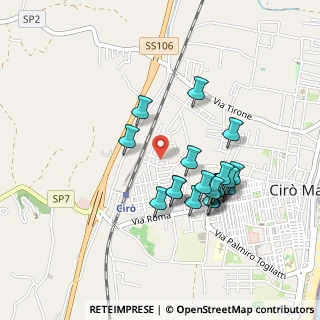 Mappa Via Cronin, 88811 Cirò Marina KR, Italia (0.4545)