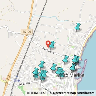 Mappa Via Tirone, 88811 Cirò Marina KR, Italia (0.735)