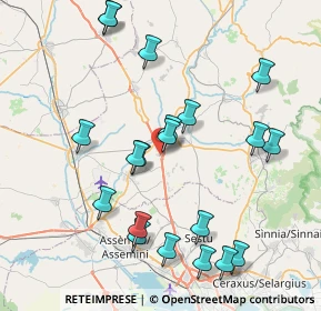 Mappa Via Perugia, 09023 Monastir CA, Italia (9.377)