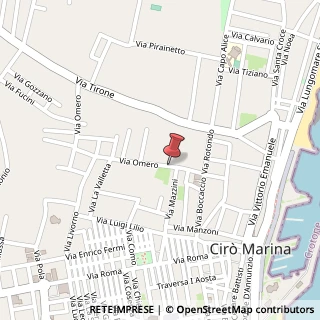 Mappa Via Omero, 32, 88811 Cir? Marina KR, Italia, 88811 Cirò, Crotone (Calabria)