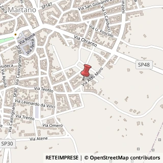 Mappa Via A. Moro, 84, 73025 Martano, Lecce (Puglia)
