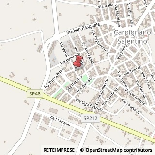 Mappa Via Giuseppe Verdi, 4, 73020 Carpignano Salentino LE, Italia, 73020 Carpignano Salentino, Lecce (Puglia)