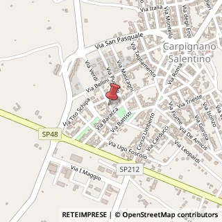 Mappa Via Giuseppe Verdi, 1, 73020 Carpignano Salentino LE, Italia, 73020 Carpignano Salentino, Lecce (Puglia)