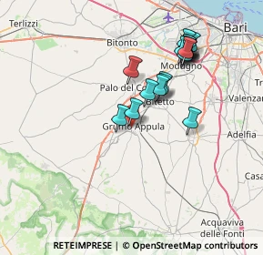 Mappa Via Giovanni Regina, 70025 Grumo Appula BA, Italia (7.28412)