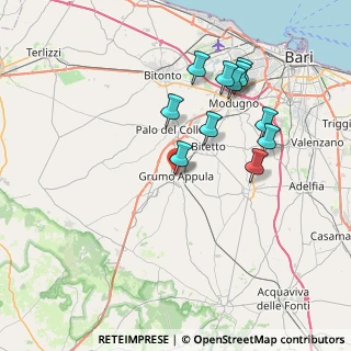 Mappa Via Lorenzo Servedio, 70025 Grumo Appula BA, Italia (7.84182)
