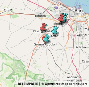 Mappa Via Giuseppe Di Vittorio, 70025 Grumo Appula BA, Italia (6.66714)