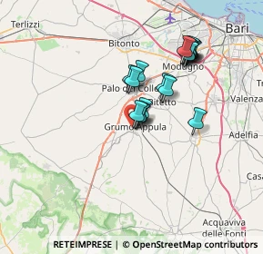 Mappa Largo Apulia, 70025 Grumo Appula BA, Italia (6.16647)