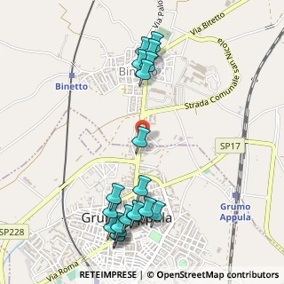 Mappa Via Grumo, 70020 Binetto BA, Italia (0.663)