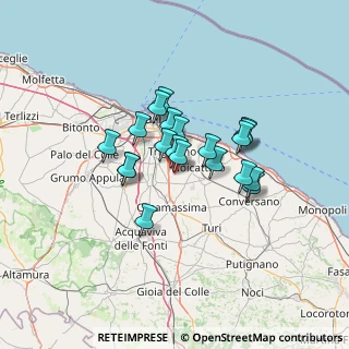 Mappa Via A. de Gasperi, 70010 Cellamare BA, Italia (10.4435)